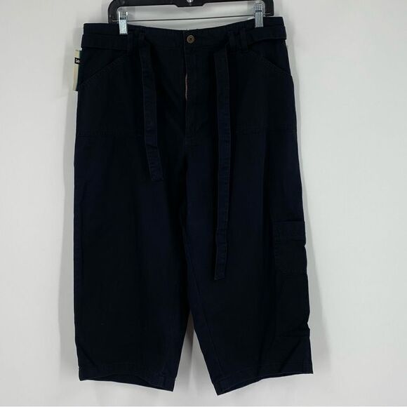 Lee Women’s Relaxed Fit Mid Length Navy Blue Capri size 16M - Picture 1 of 5